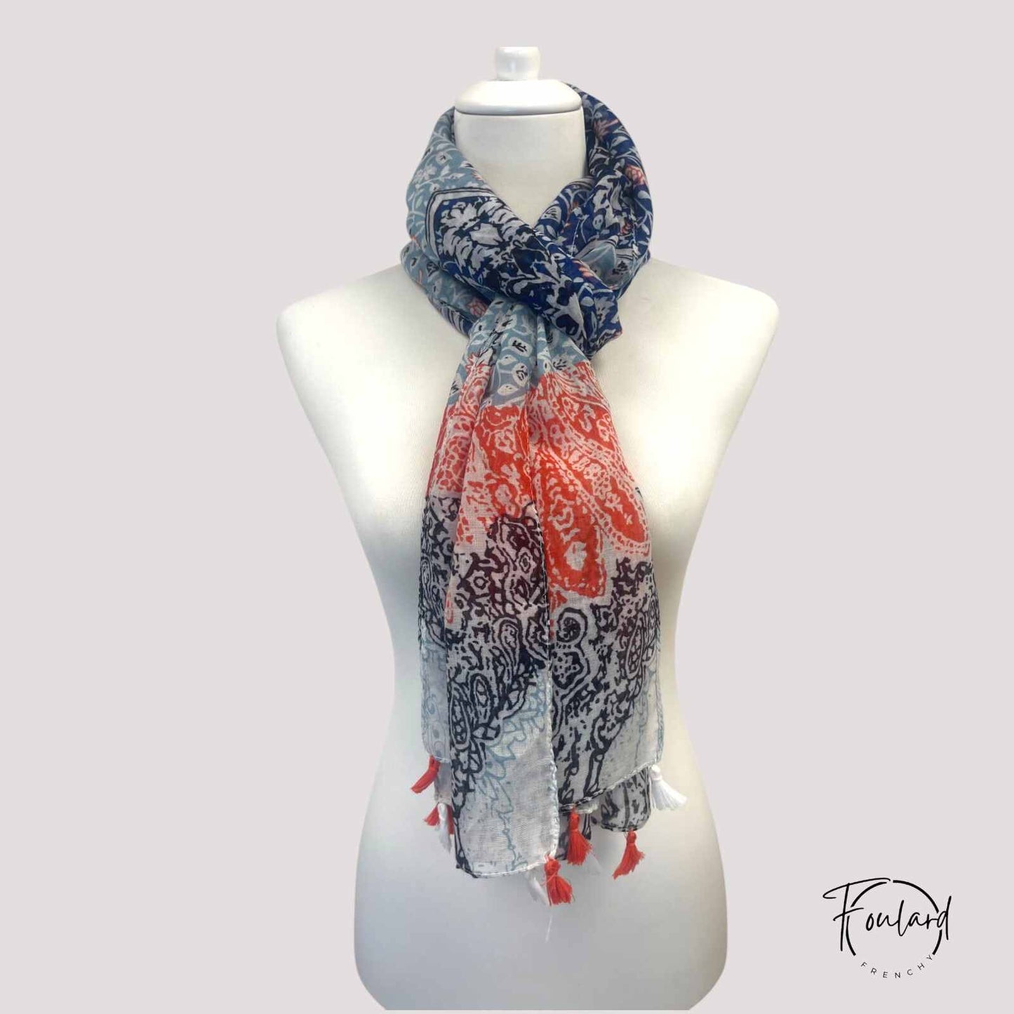 Foulard pour femme 180 bleu - Kristin