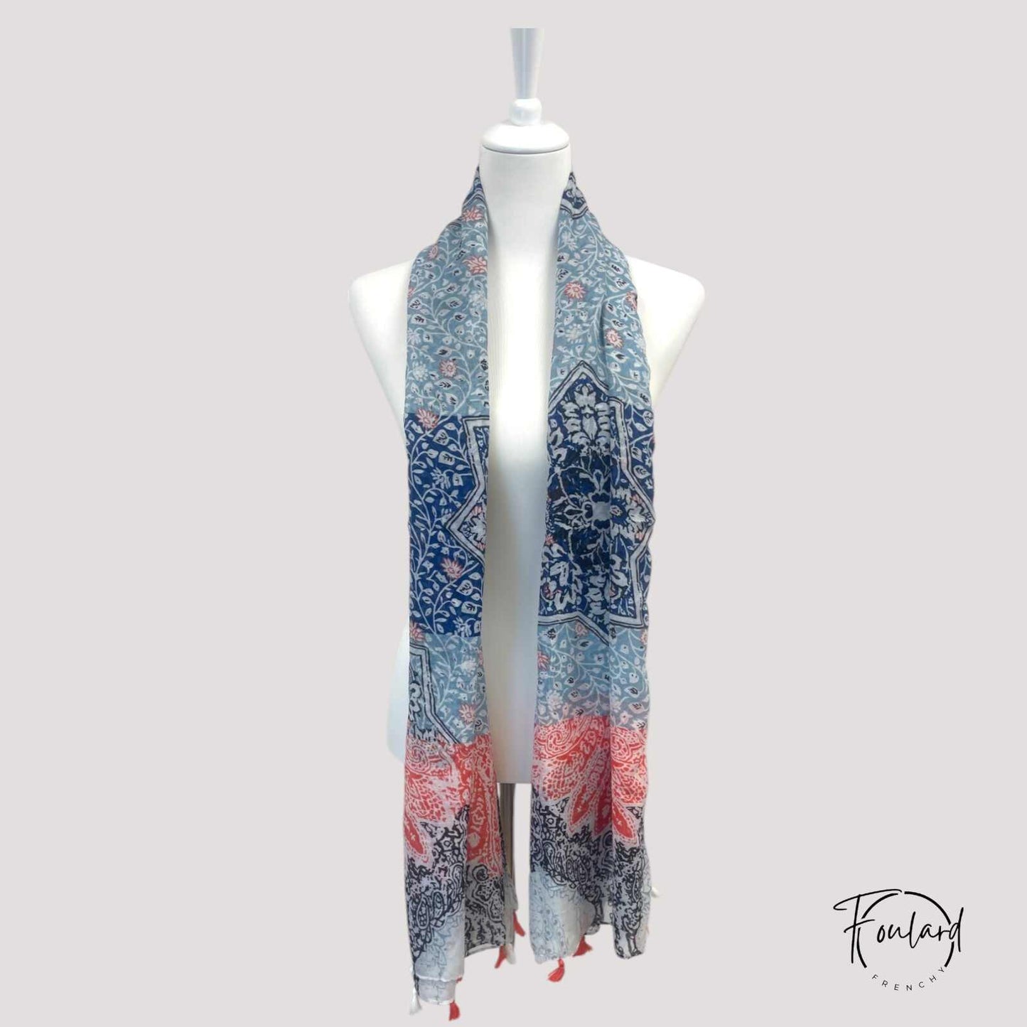 Foulard pour femme 180 bleu - Kristin