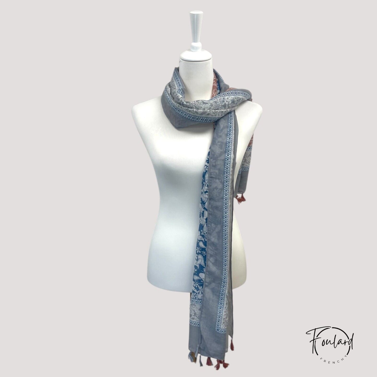 Foulard pour femme 180 gris - Bodil