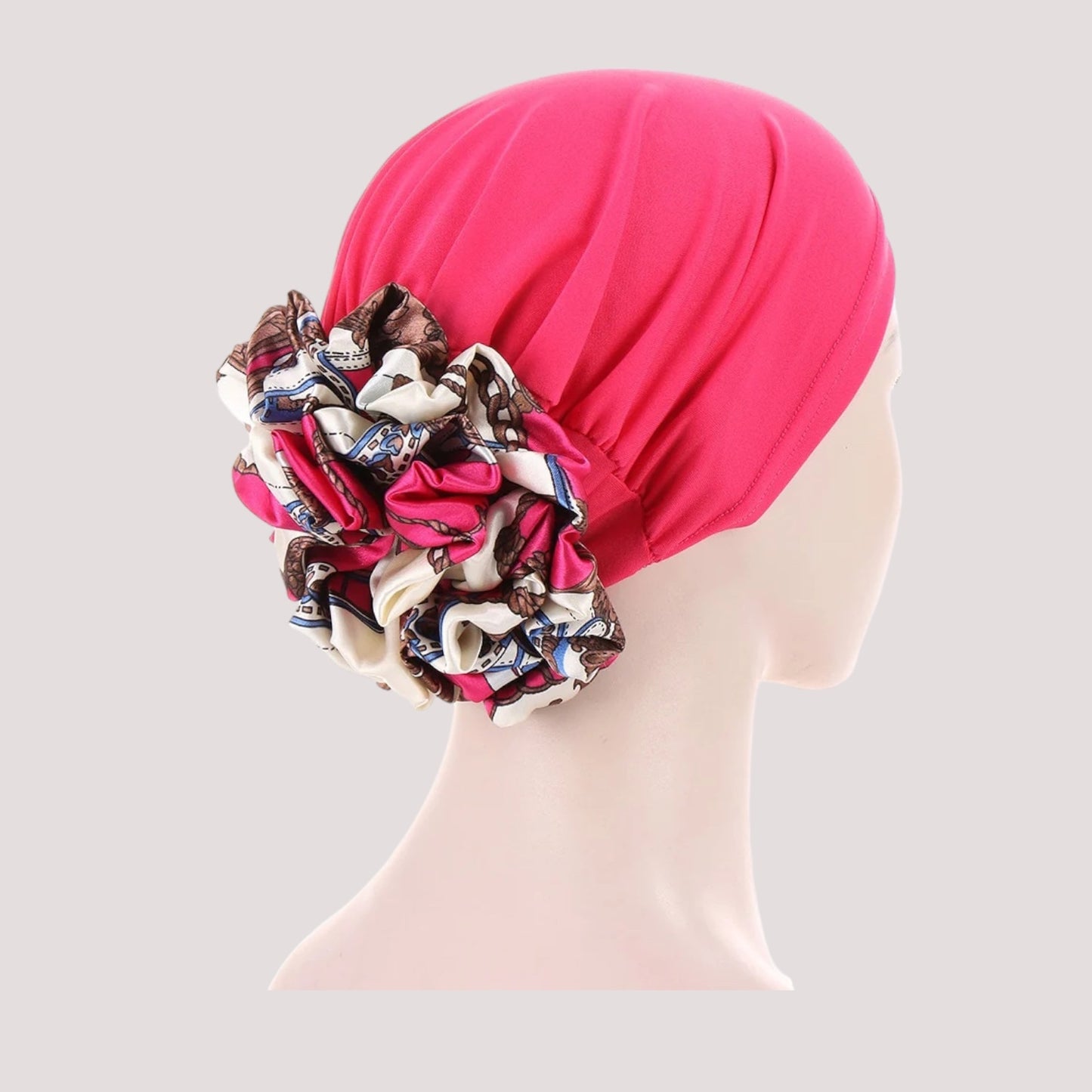 ANIK Bonnet Foulard Cheveux Femme Rose Chimio