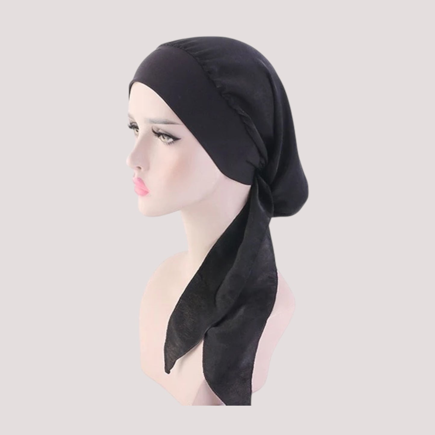 ANNE Foulard Chimio Cheveux Femme Noir uni