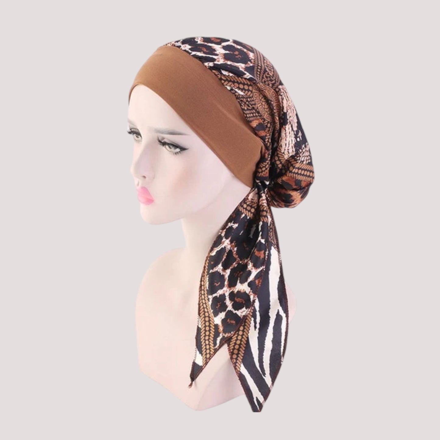 AURÉLIE Foulard Cheveux Femme Mode Chimio Léopard