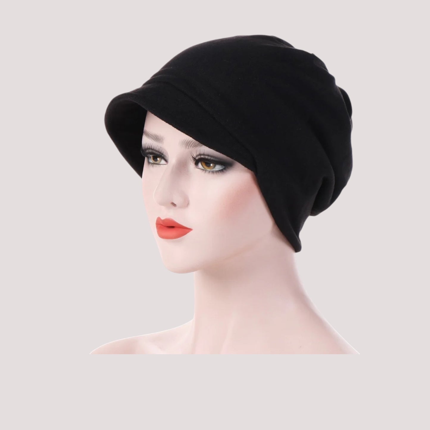 CHANTAL Foulard Chimio Coton Casquette Femme Noir