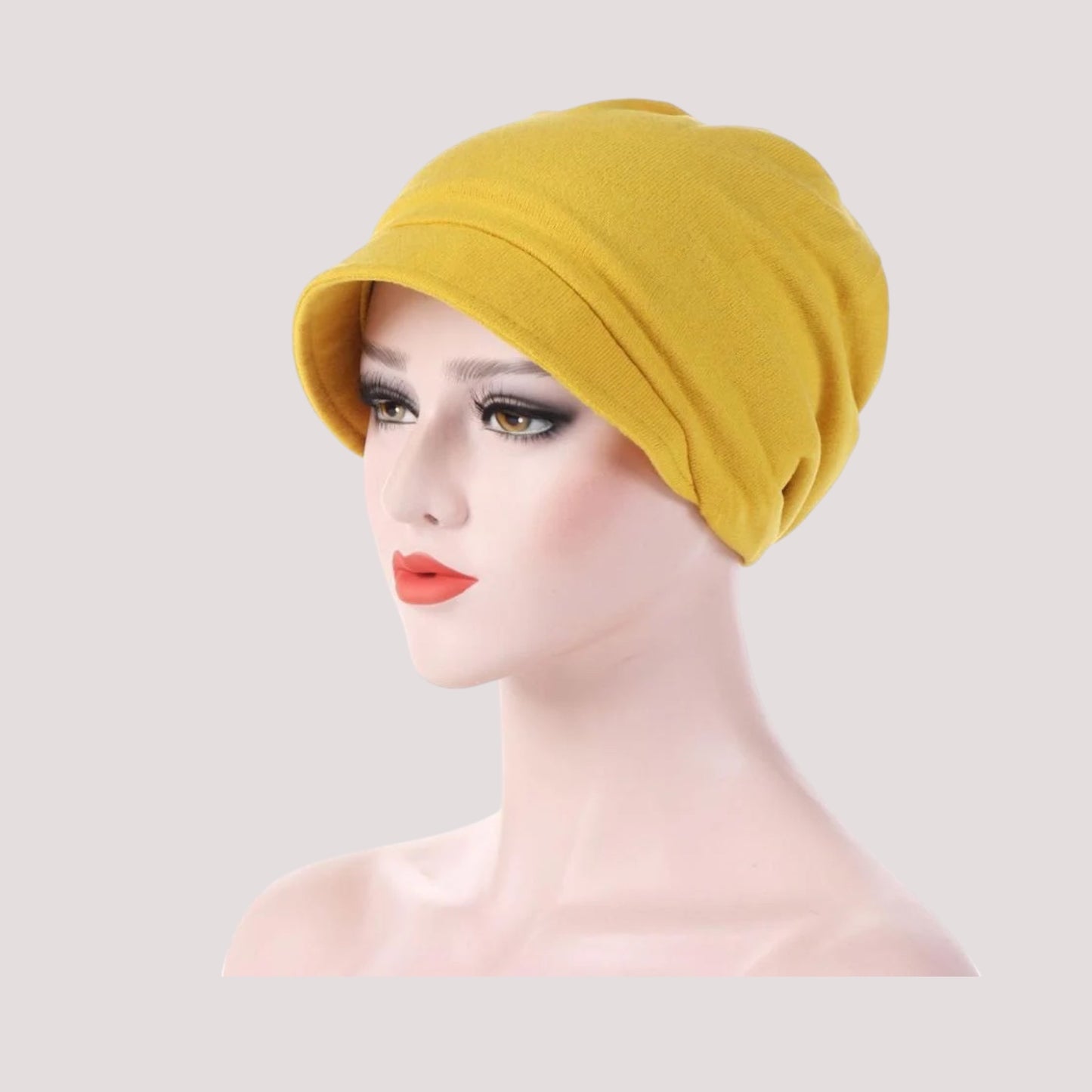 CORINNE Casquette Foulard Coton Chimio Femme Jaune