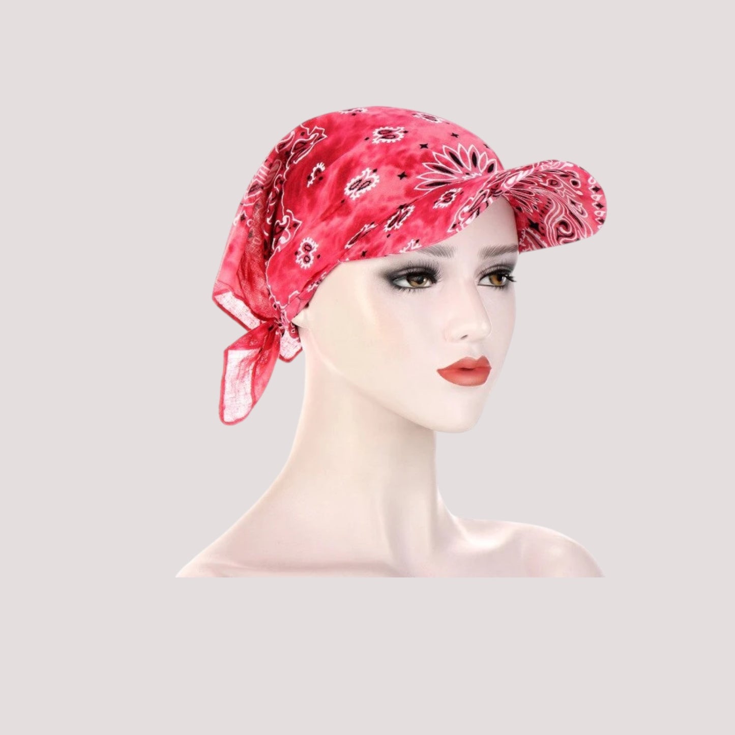 Casquette Foulard Chimio Femme Rouge Bohème