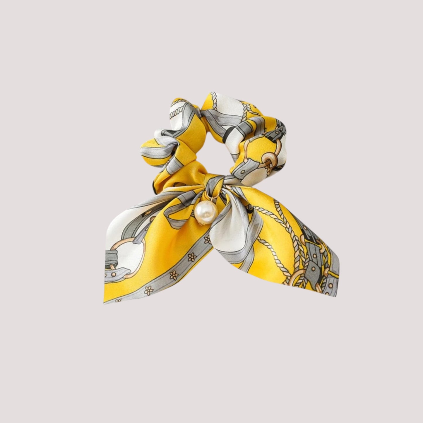 Chouchou Foulard Court Jaune Ceintures