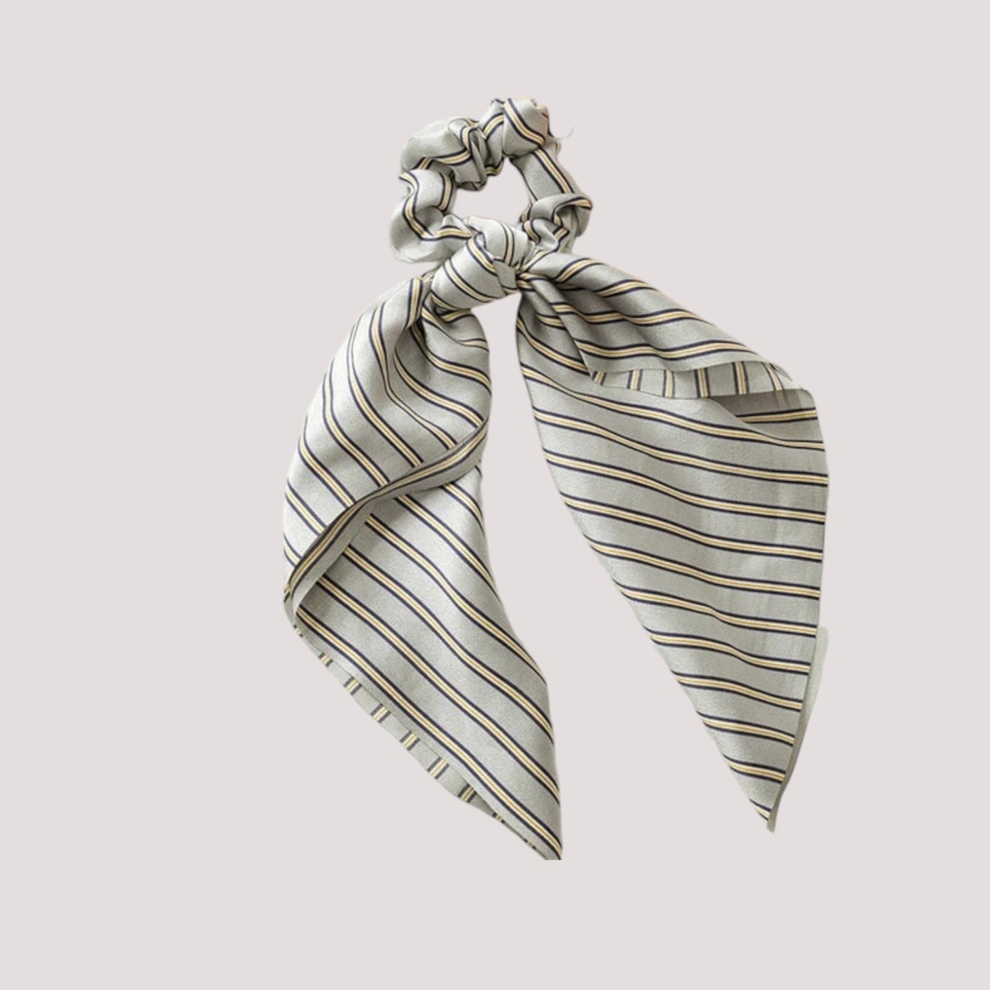 Chouchou Foulard Gris Rayures