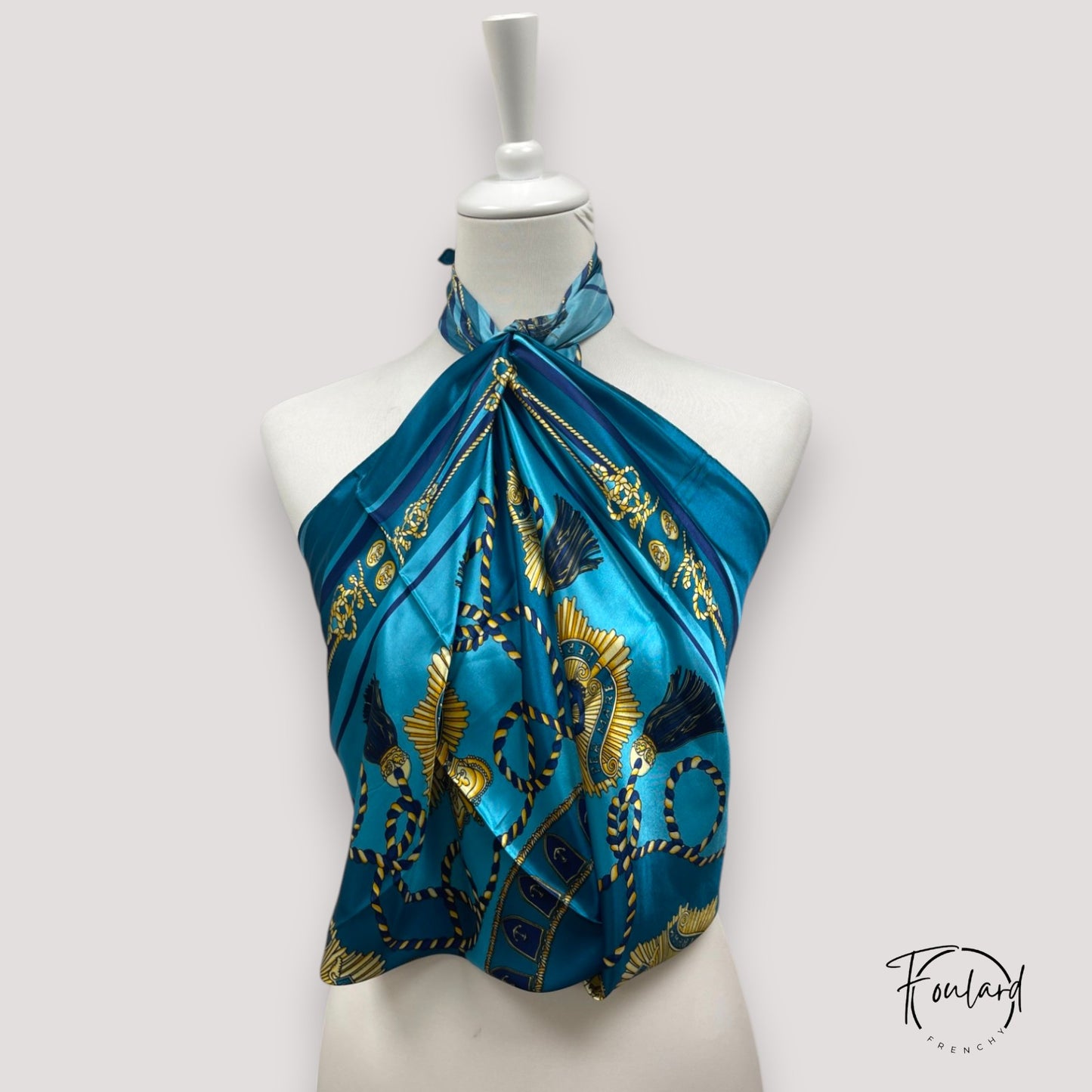 Foulard cheveux carré 90 cm – Mathilde