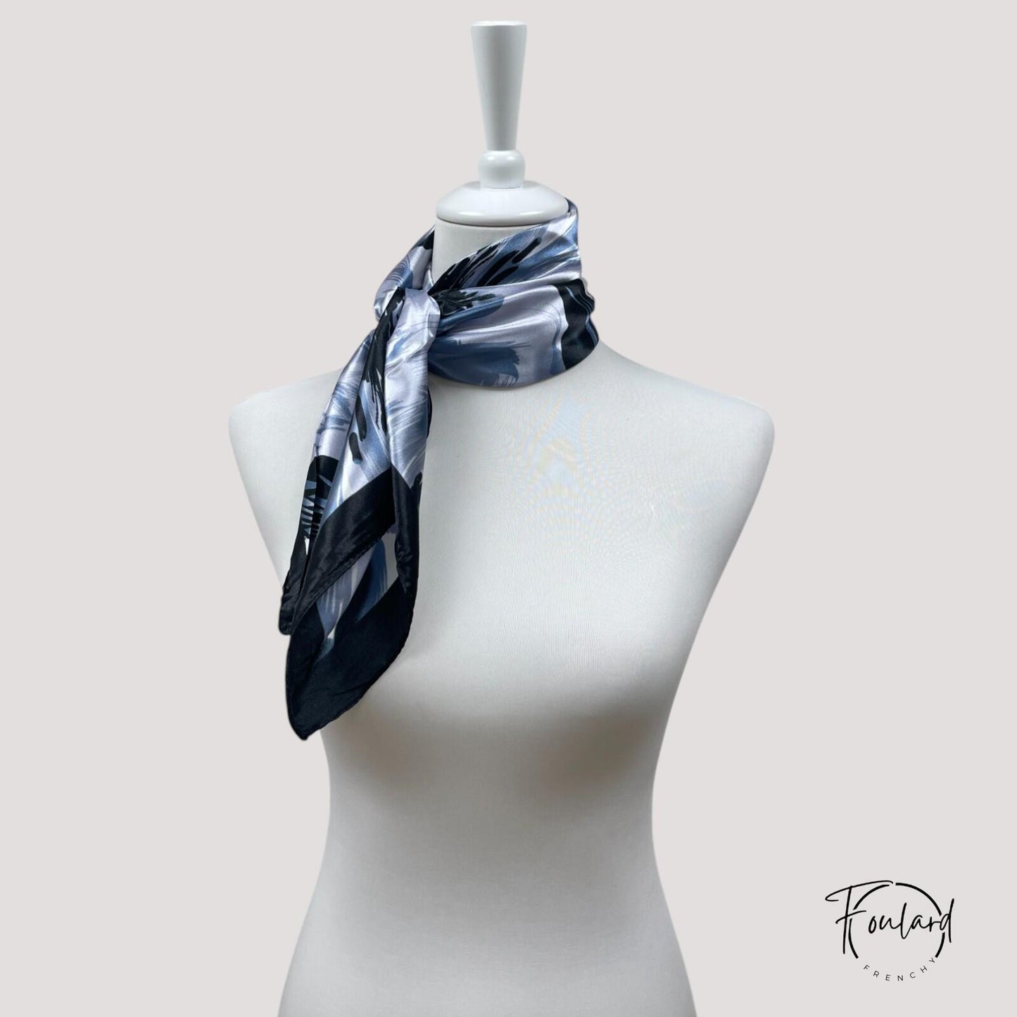 SABINE Foulard Cheveux Femme Violet à motifs