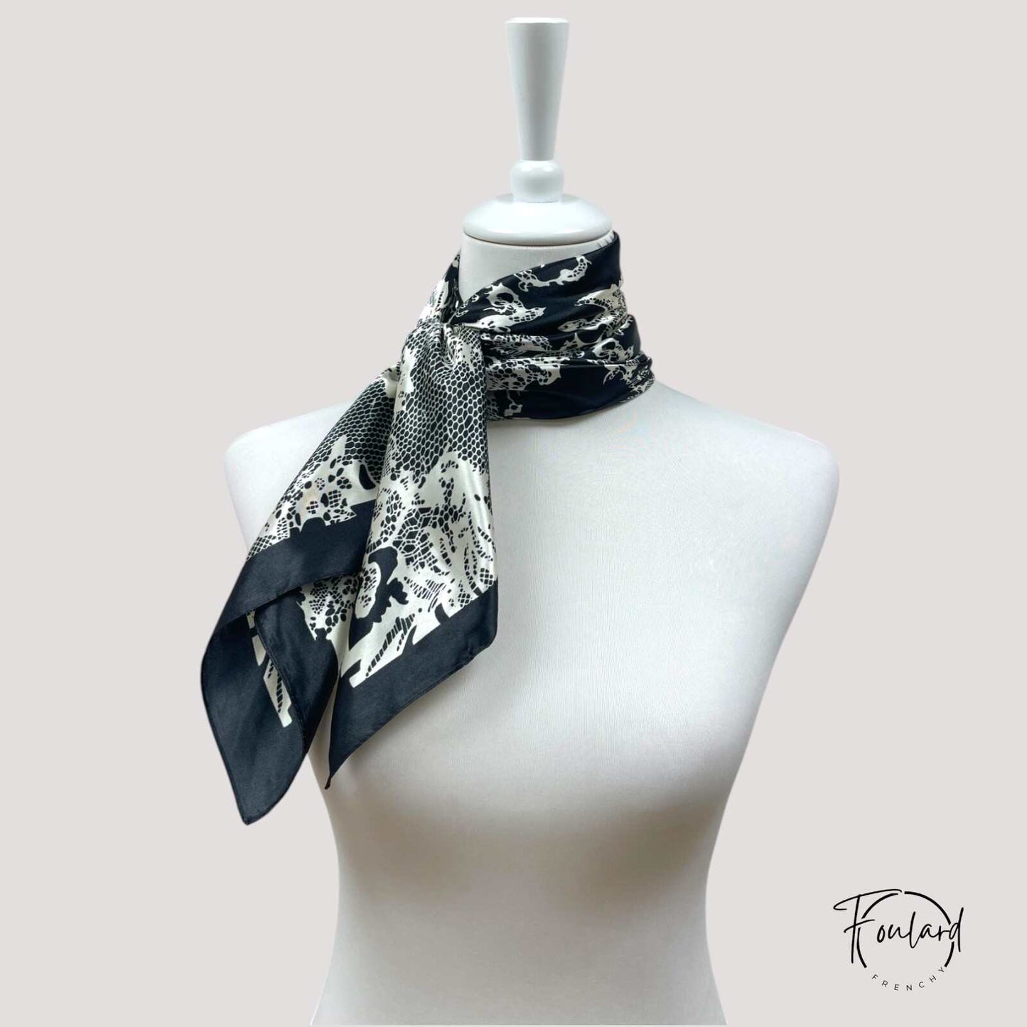 Foulard cheveux carré 90 cm - Céline