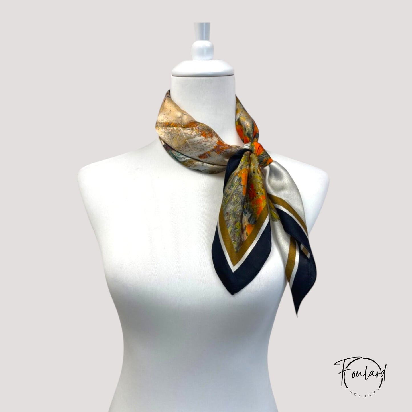 COLOMBE Foulard Cheveux Femme Carré Soie