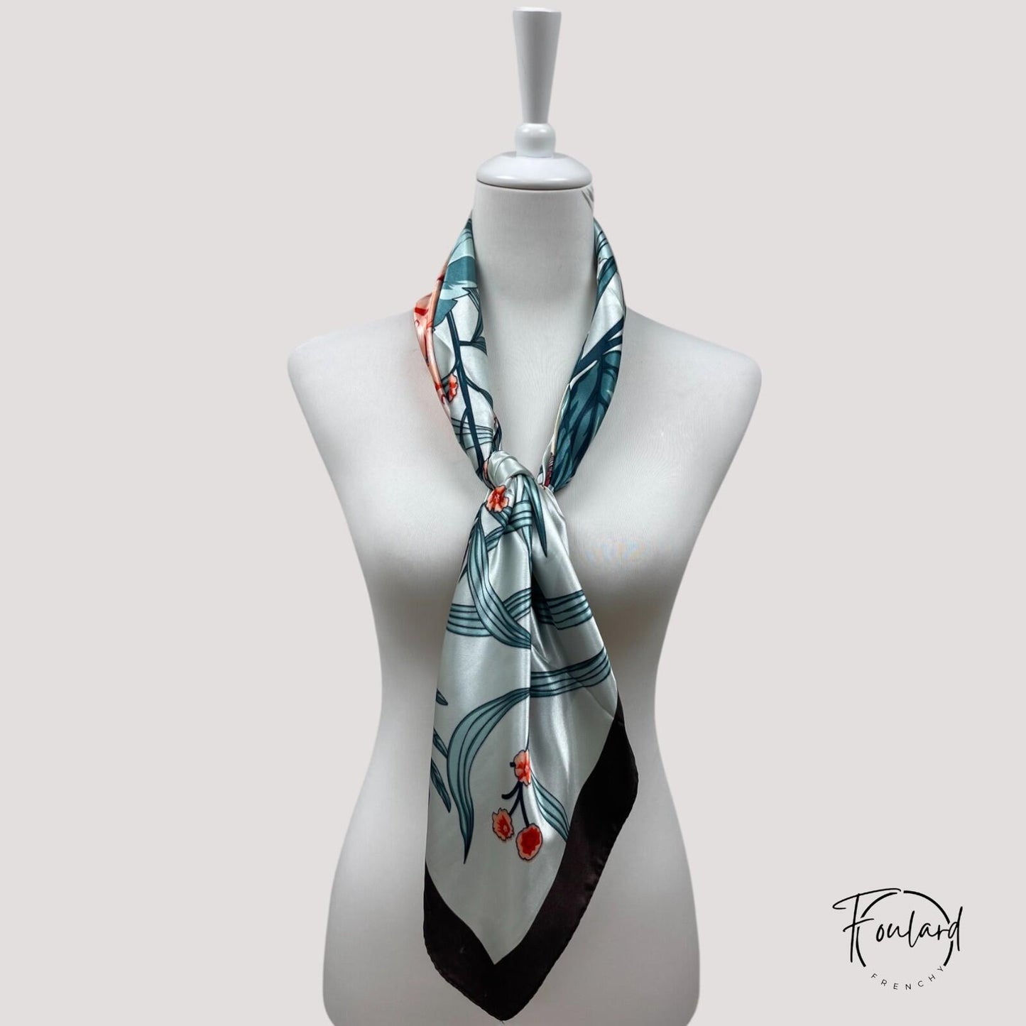 Foulard cheveux carré 90 cm - Sarah