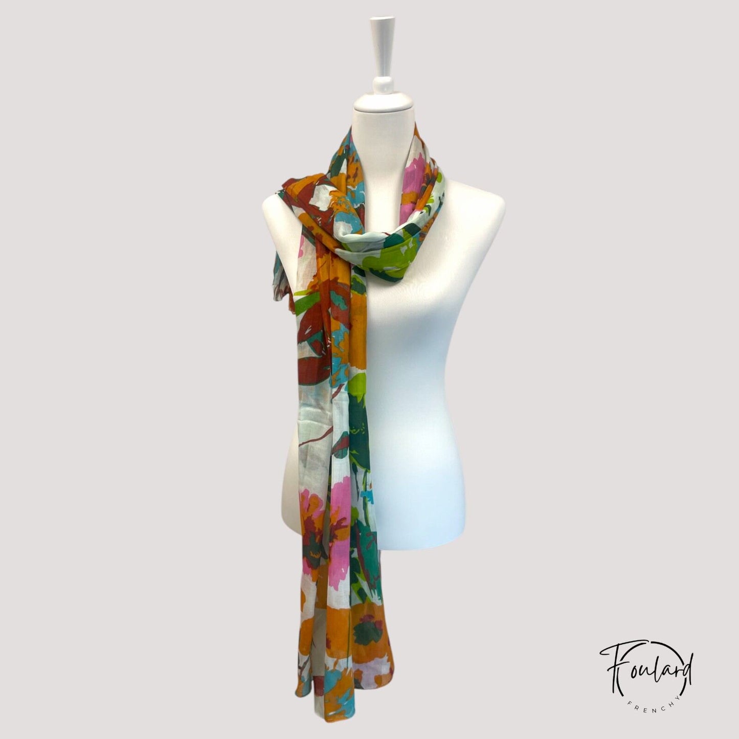 Foulard femme floral multicolore