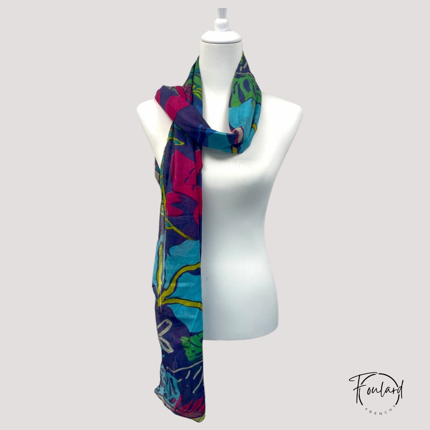 Foulard à motif jungle multicolore