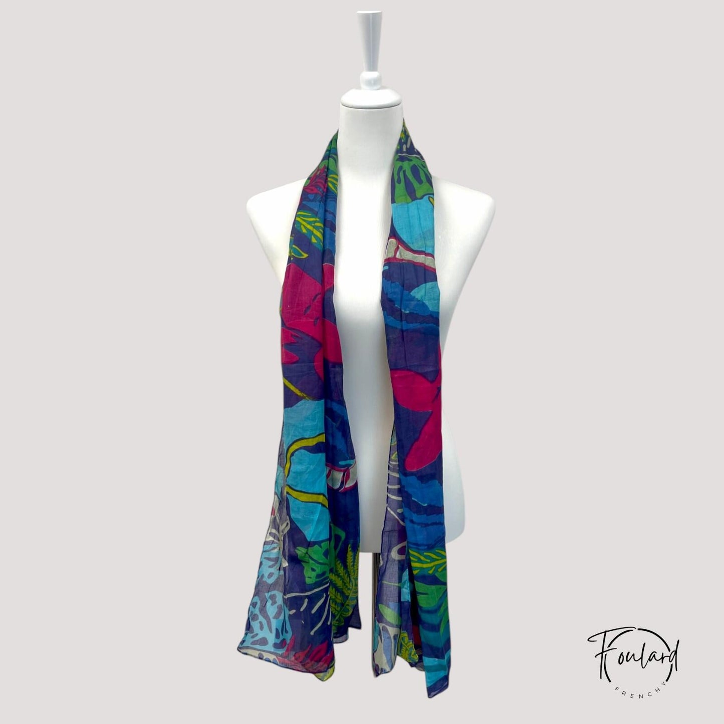 Foulard à motif jungle multicolore