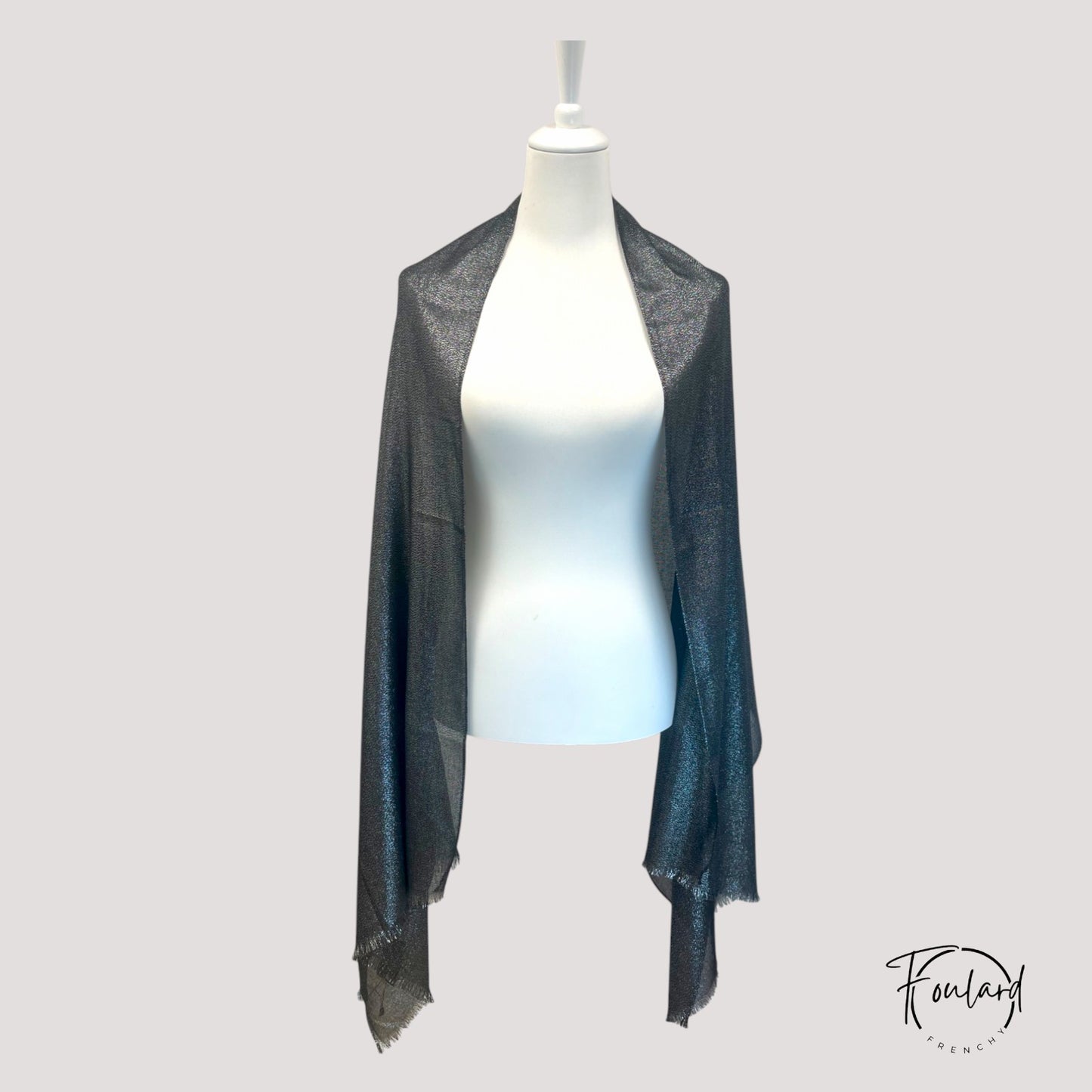 Foulard femme noir pailleté