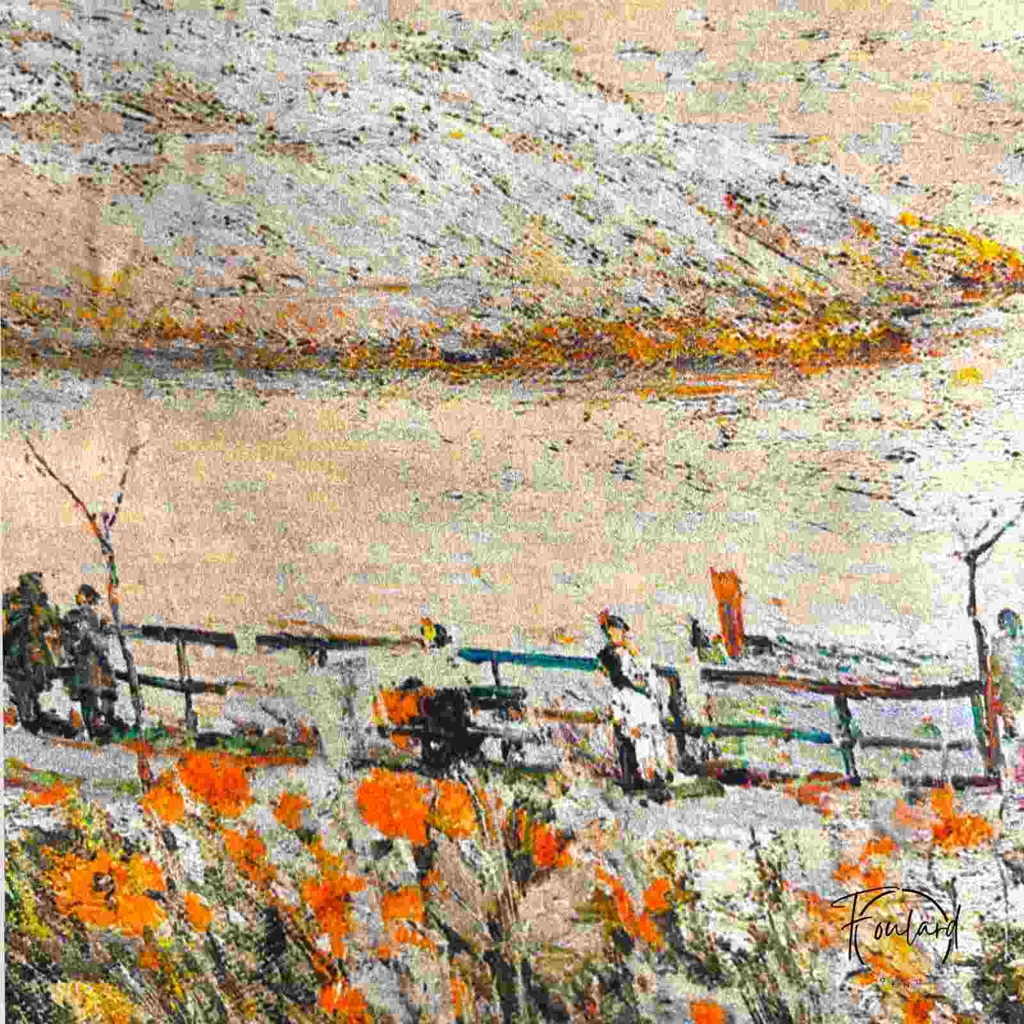 COLOMBE Foulard Cheveux Femme Carré Soie