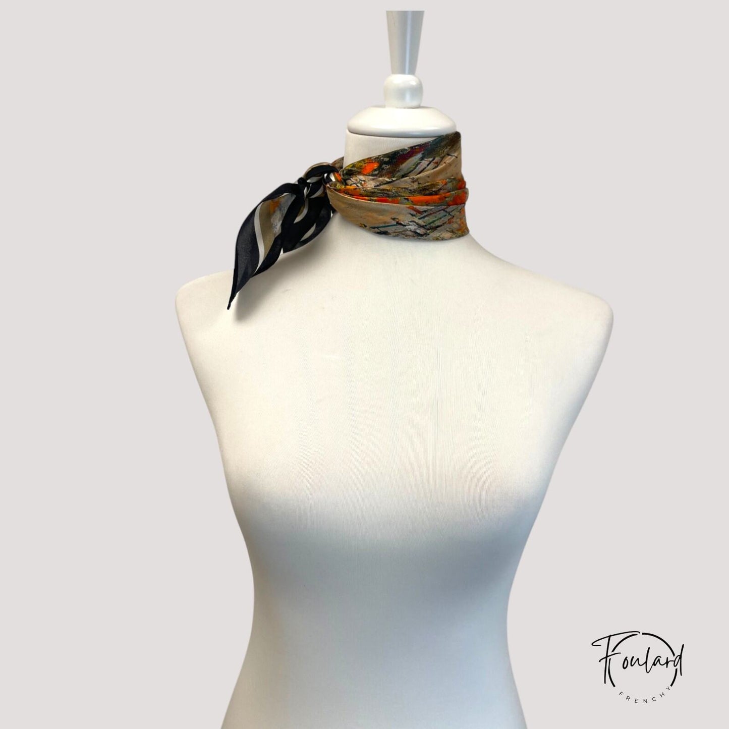COLOMBE Foulard Cheveux Femme Carré Soie