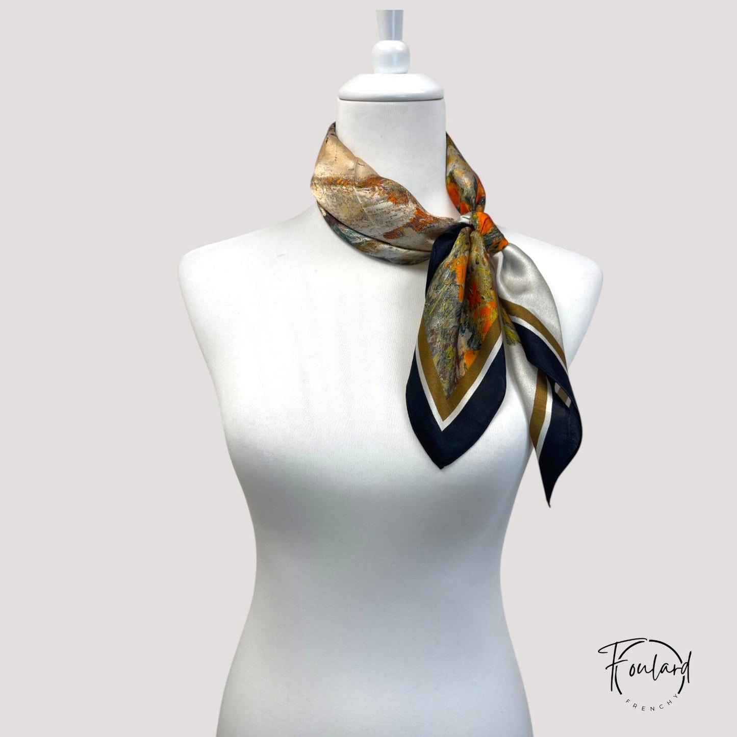 COLOMBE Foulard Cheveux Femme Carré Soie