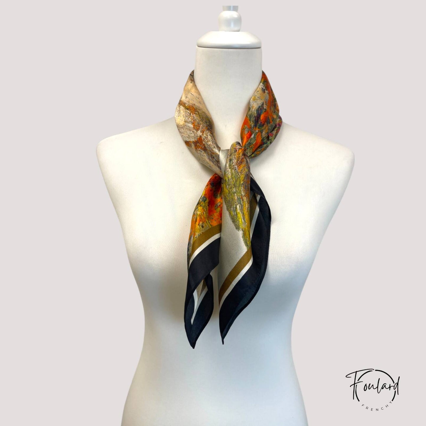 COLOMBE Foulard Cheveux Femme Carré Soie