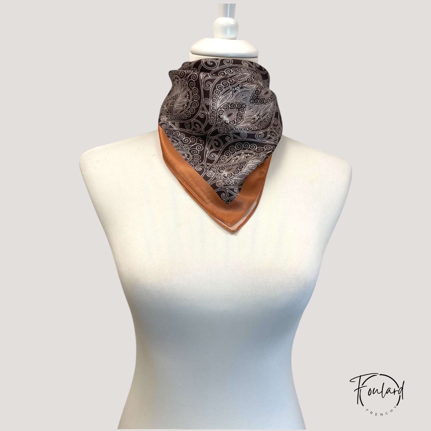 TIPHAINE Foulard Cheveux Femme Carré Soie