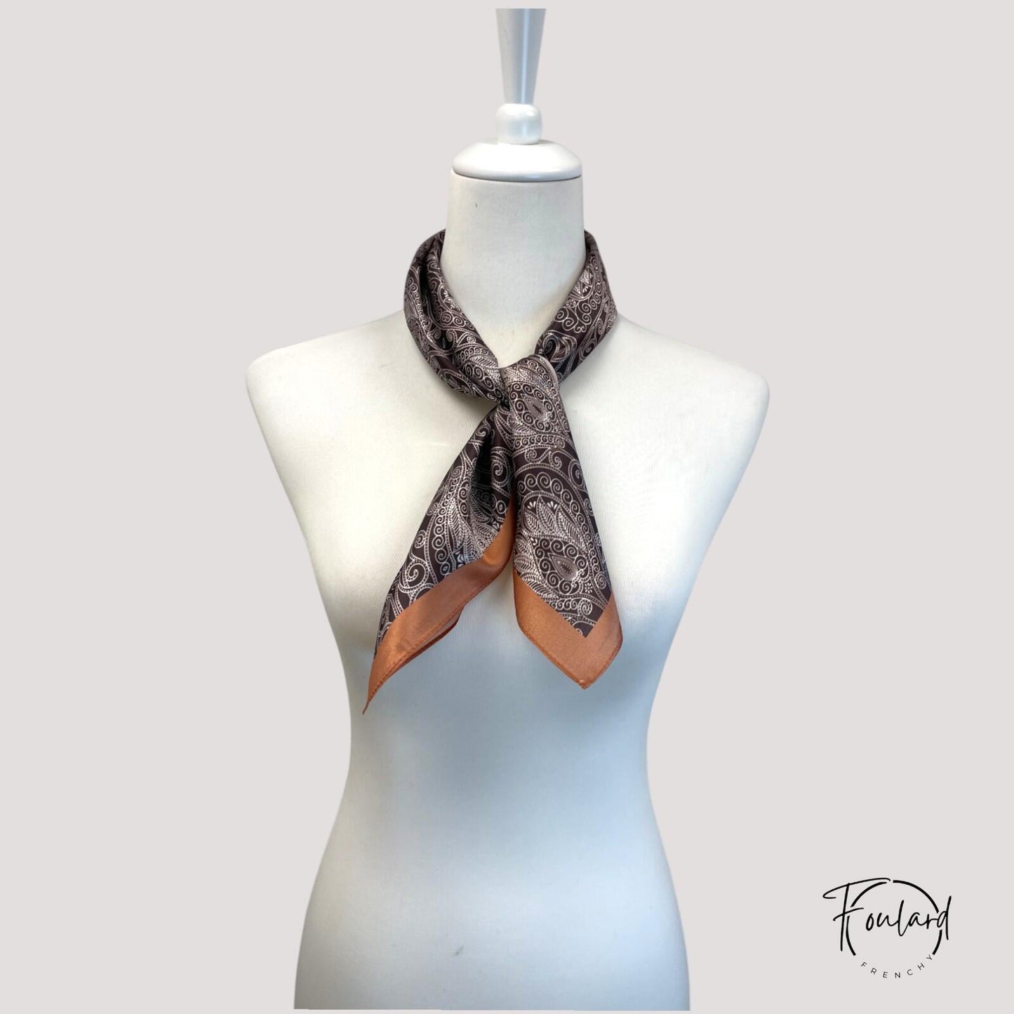 TIPHAINE Foulard Cheveux Femme Carré Soie