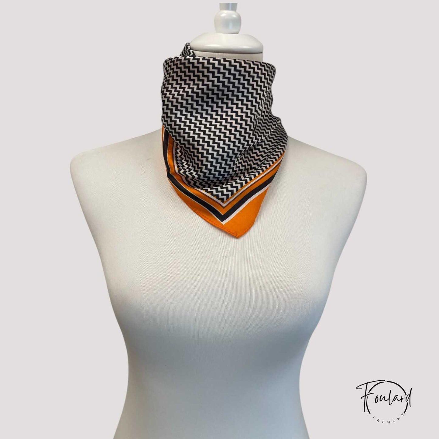 Foulard pour cheveux 70 orange - Perséphone