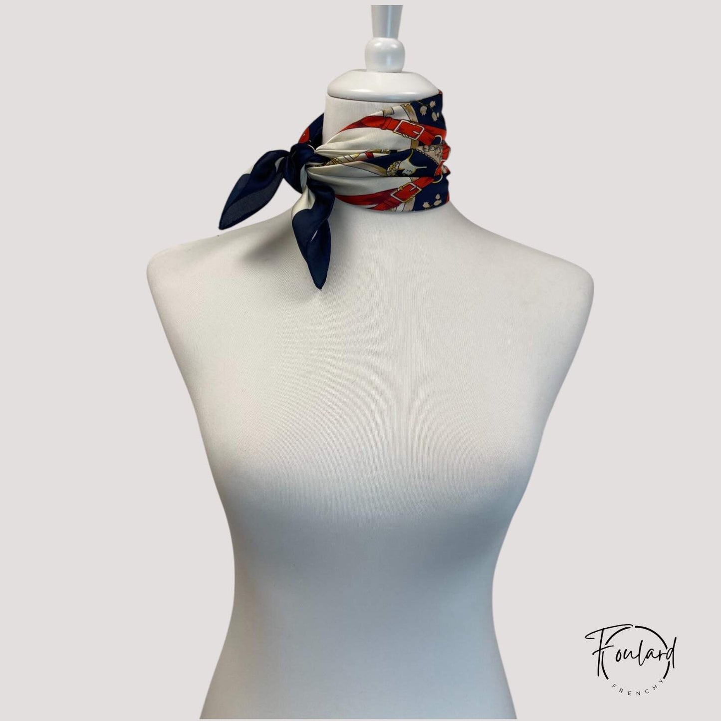 Foulard pour cheveux 70 bleu - Xéline