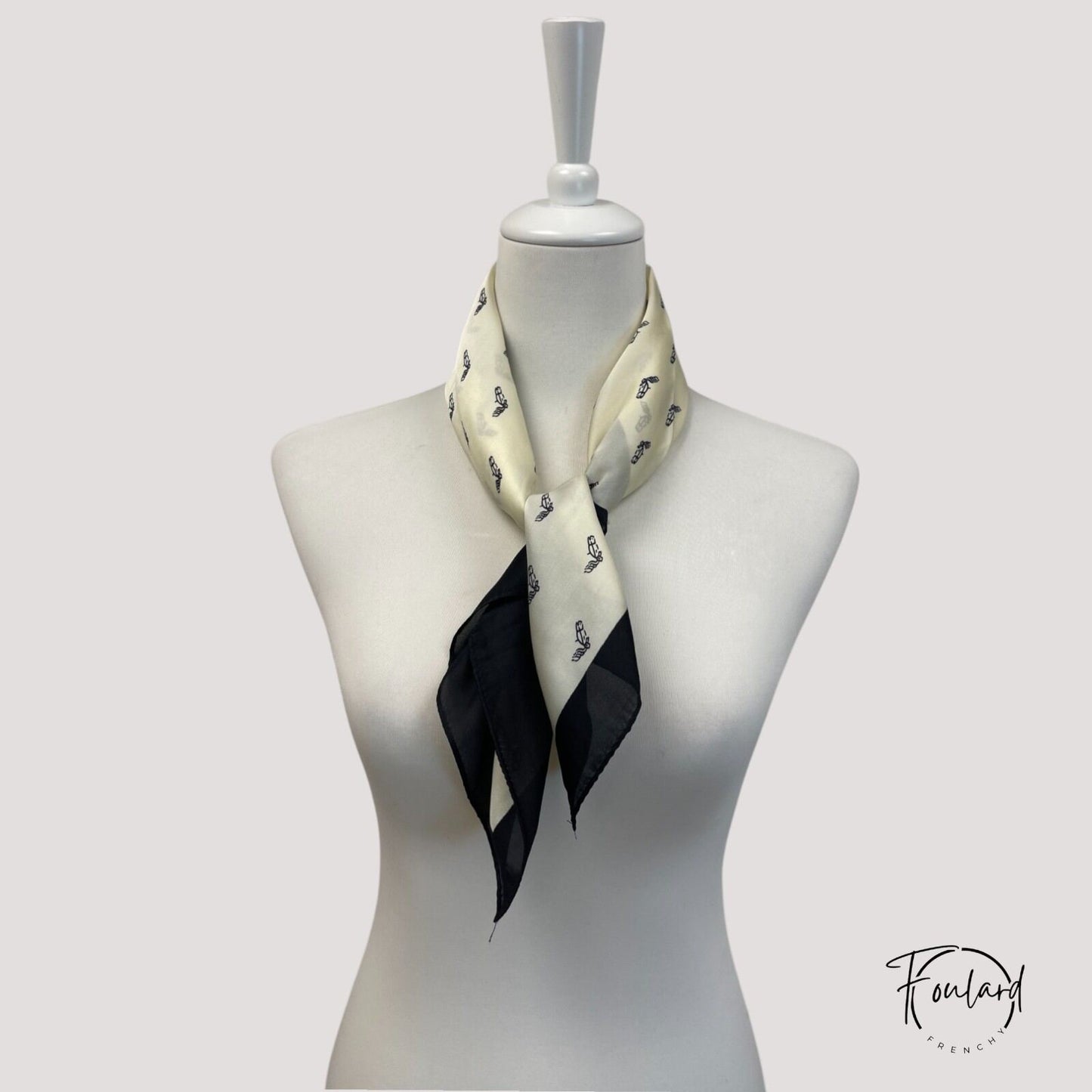 Foulard pour cheveux 70 blanc - Eléa
