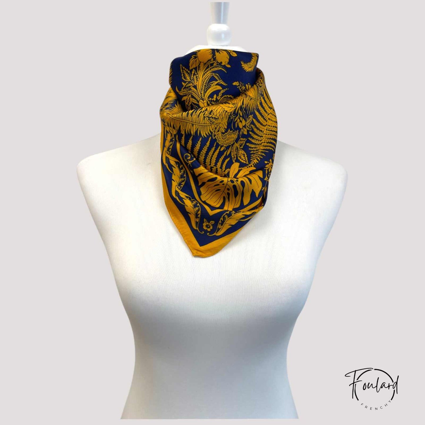 Foulard pour cheveux 70 bleu - Jolinie