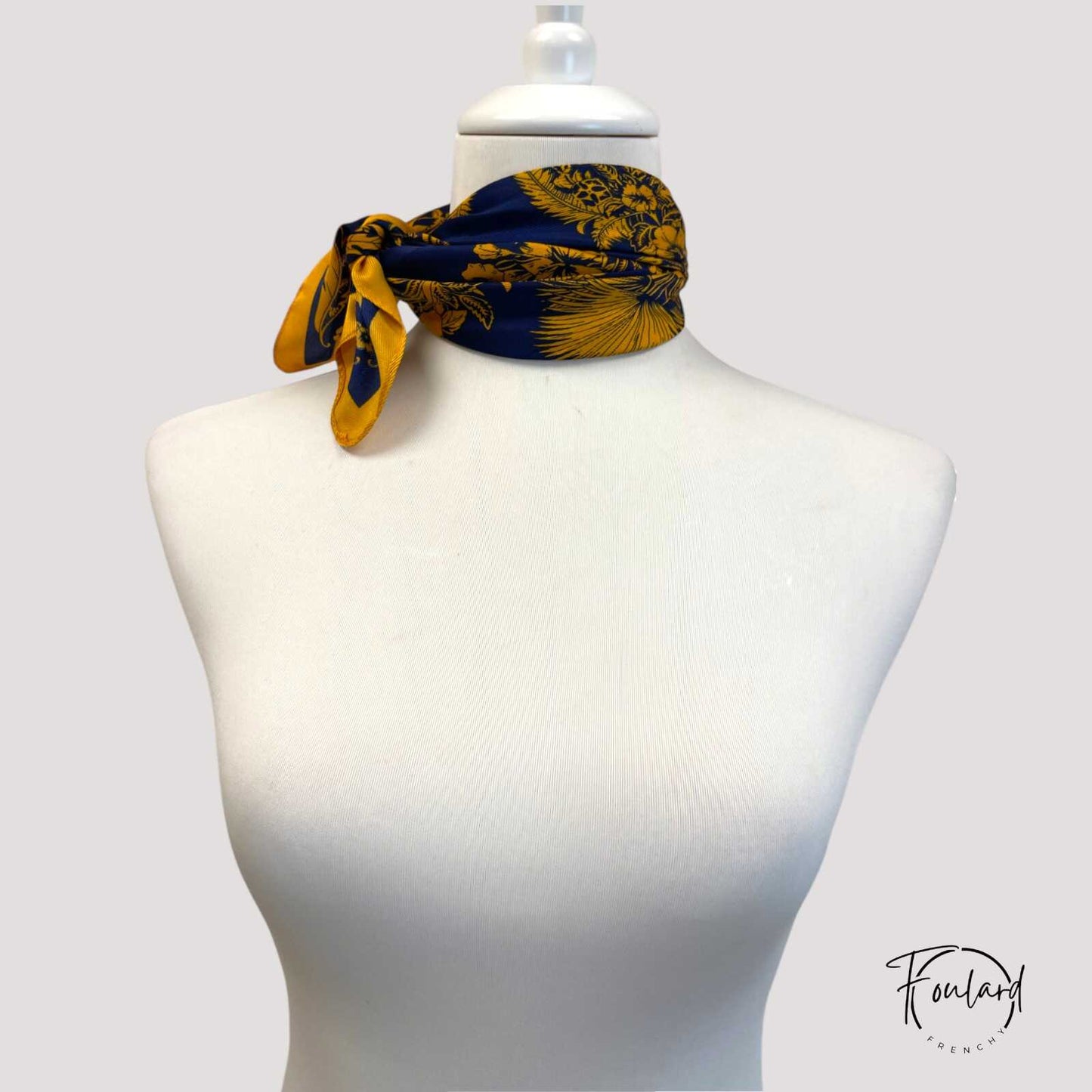 Foulard pour cheveux 70 bleu - Jolinie
