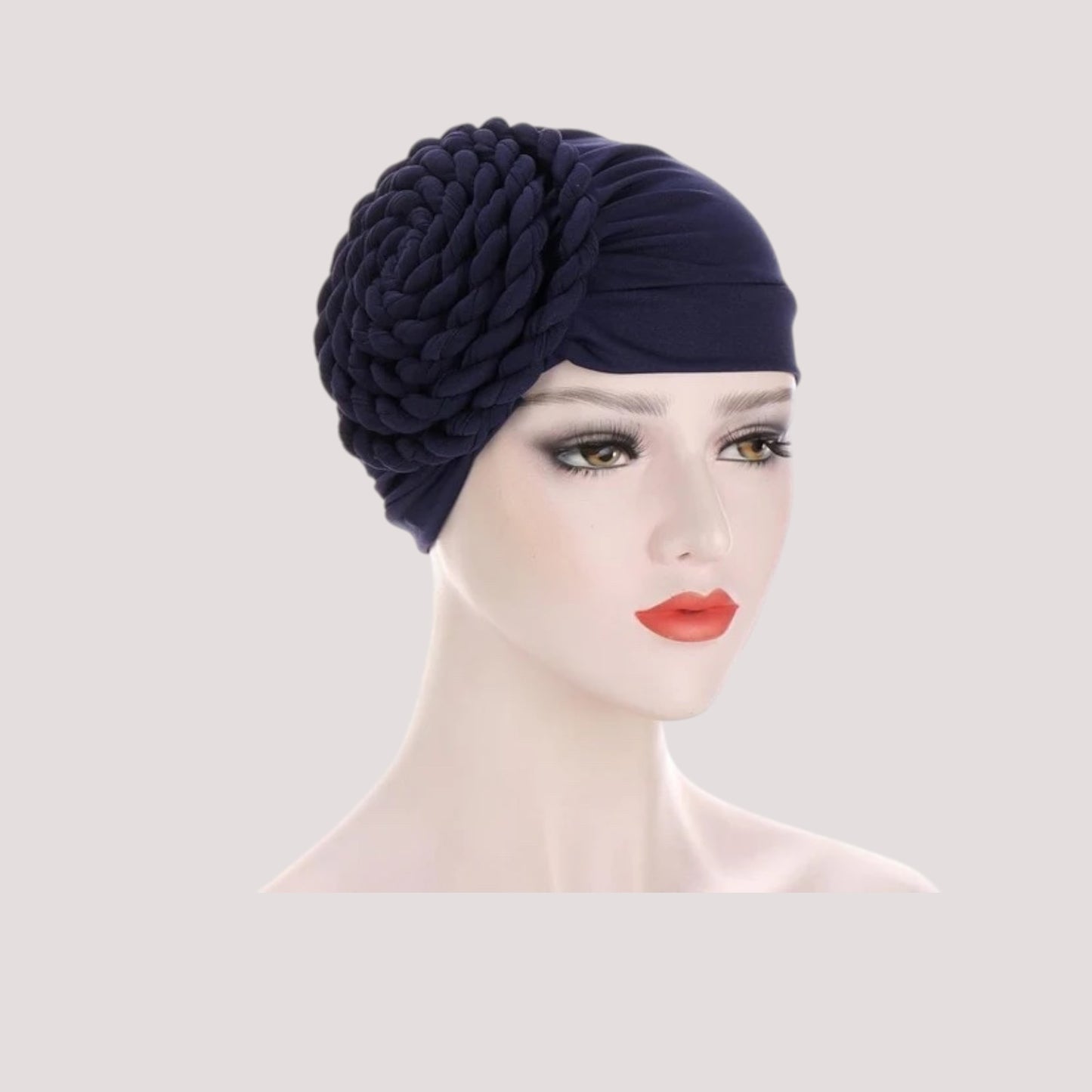 Foulard bonnet chimio Bleu Marine - Uni