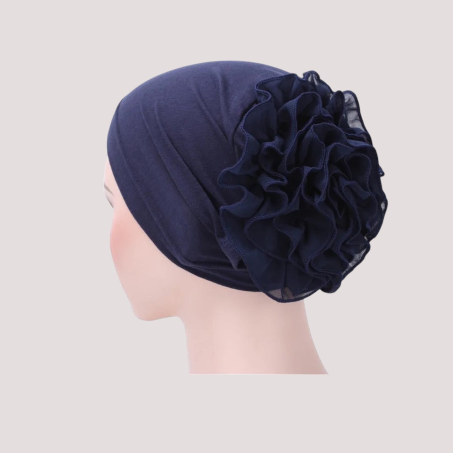 Foulard bonnet chimio Bleu marine - Néolise