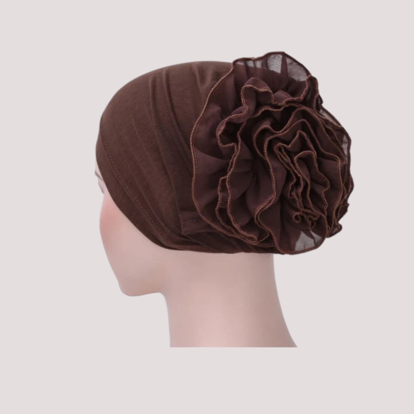 Foulard bonnet chimio brun - Néolise