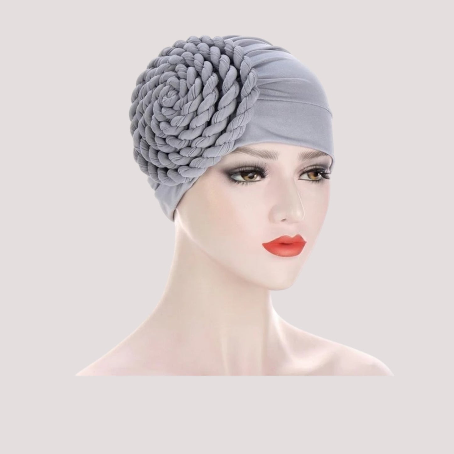 Foulard bonnet chimio gris - Uni