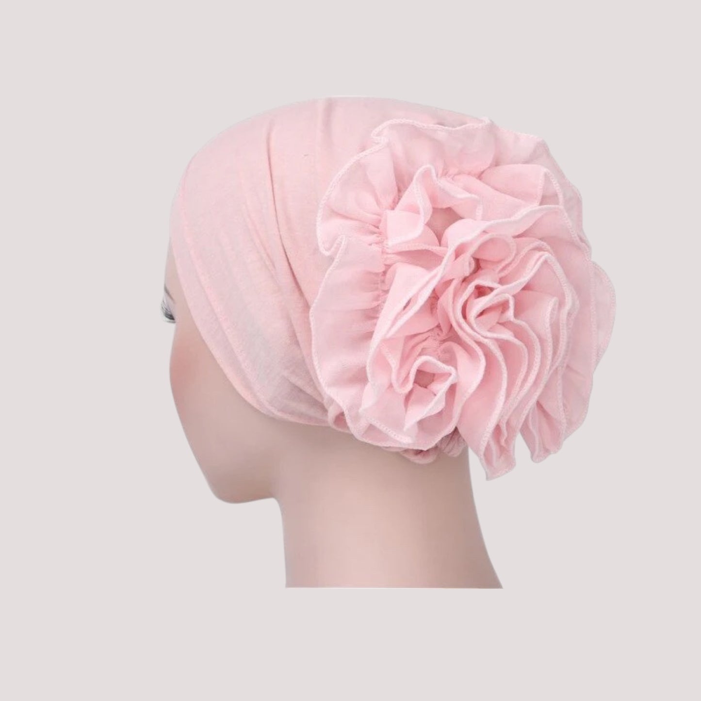 Foulard bonnet chimio rose - Néolise