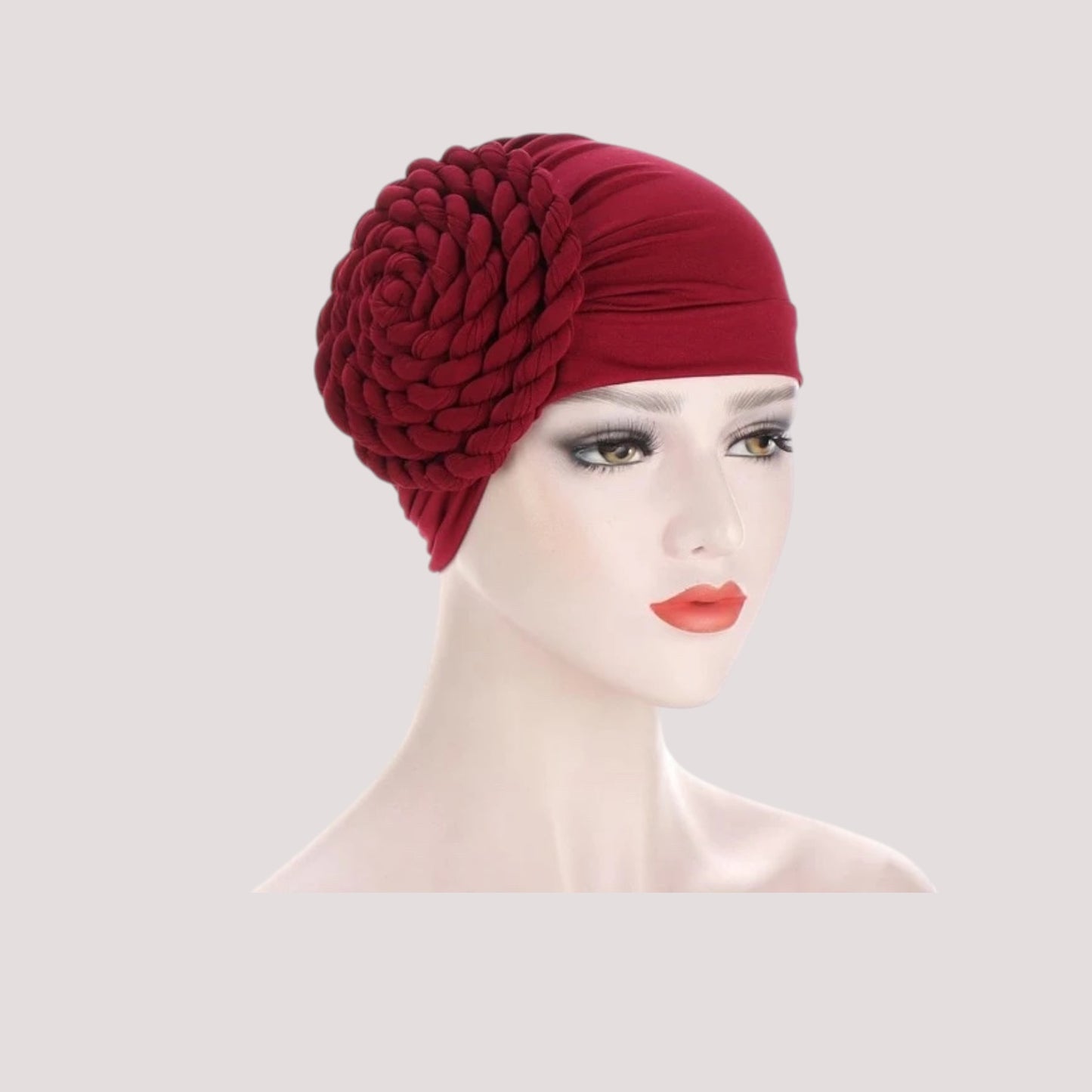 Foulard bonnet chimio rouge - Uni