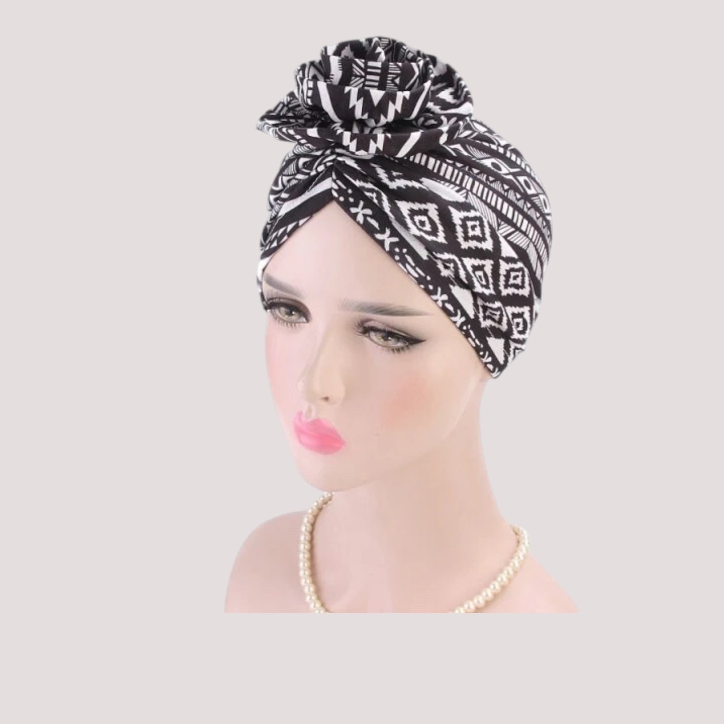 Foulard turban chimio noir - Ezéphérine