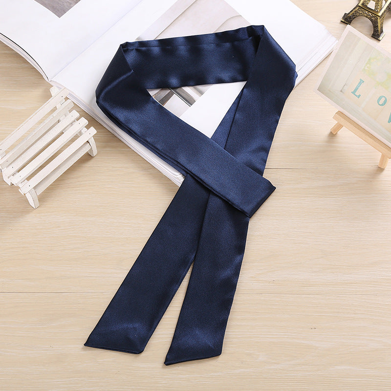 MARJORIE Ceinture Foulard Femme Robe Pantalon Bleu Marine uni