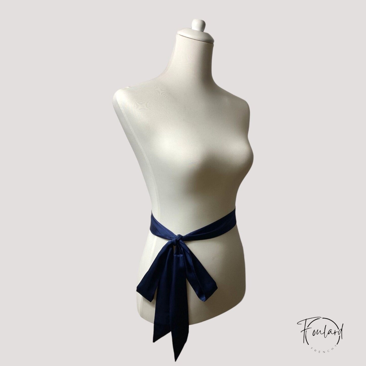 Ceinture Foulard Bleu Marine - 200 cm