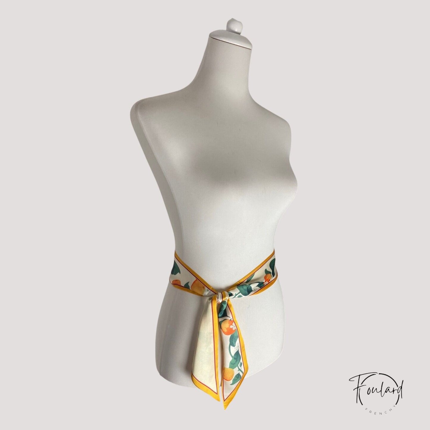 Ceinture foulard fruitée orange et vert