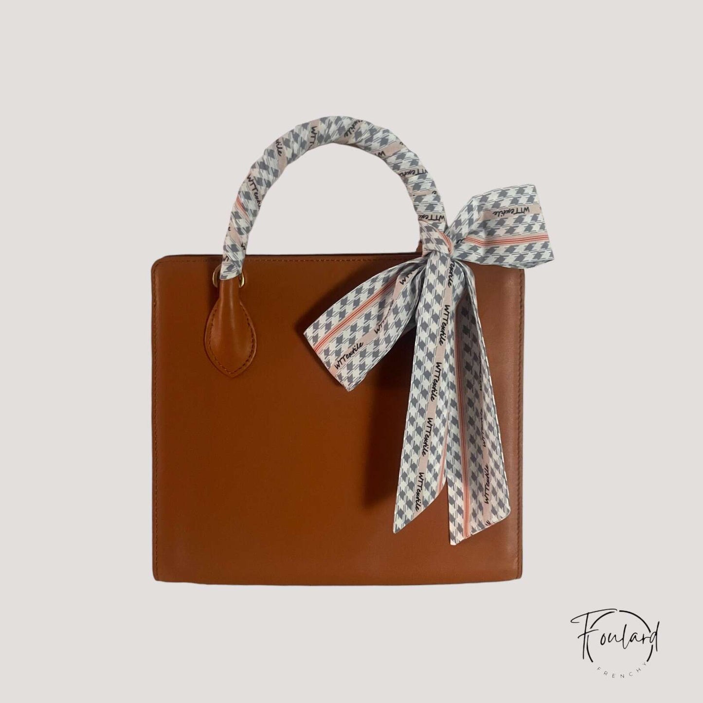 Ceinture foulard motif chevron gris