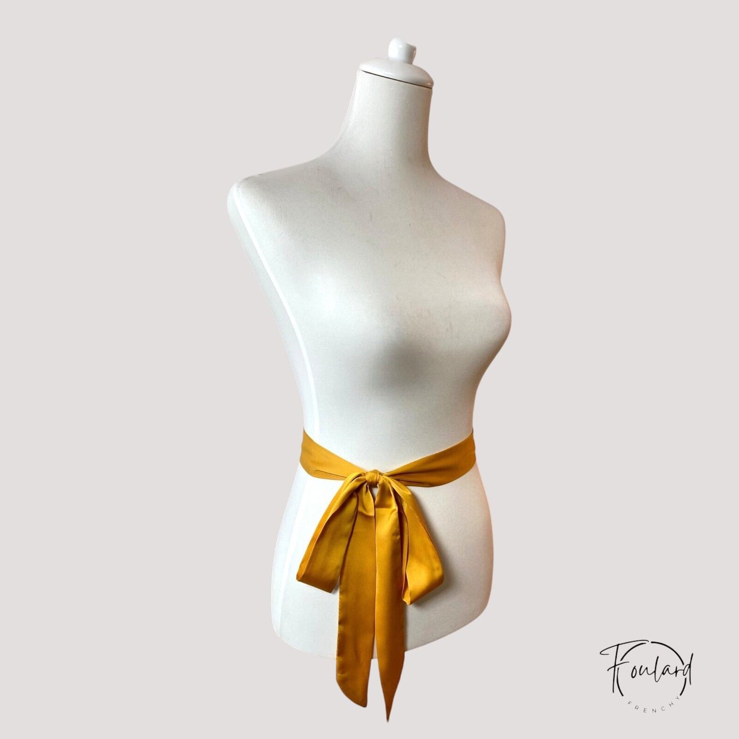 Ceinture foulard orange safran