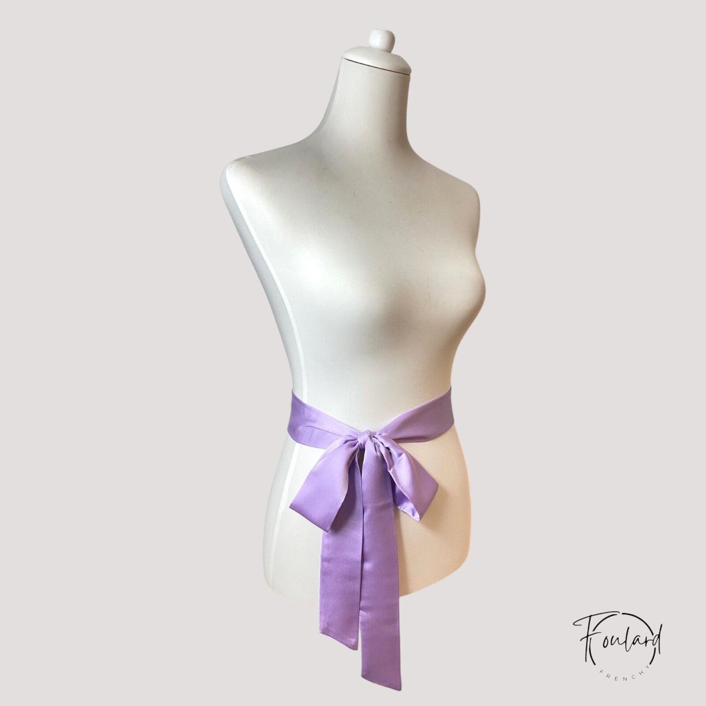 Ceinture foulard violet lavande