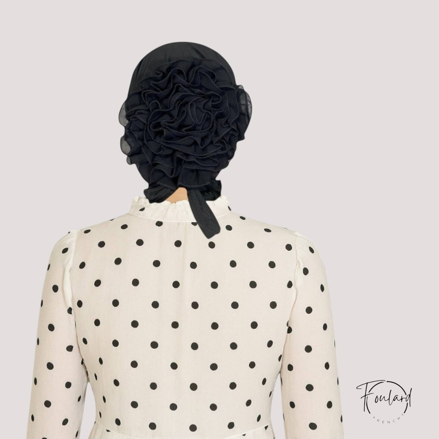 Foulard bonnet chimio noir - Néolise