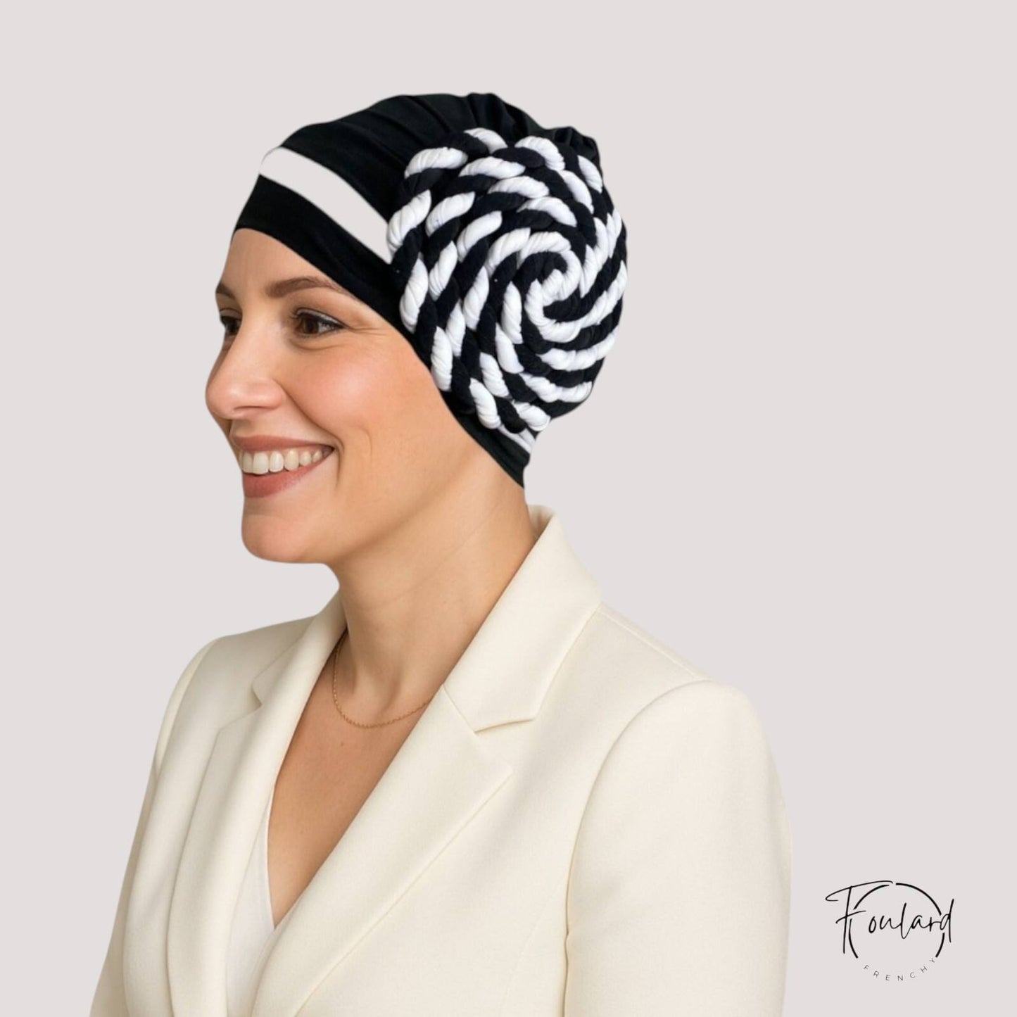 Foulard bonnet chimio noir - Marinière