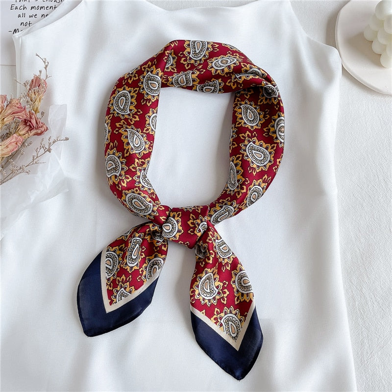 Foulard pour cheveux 70 rouge - Calliope