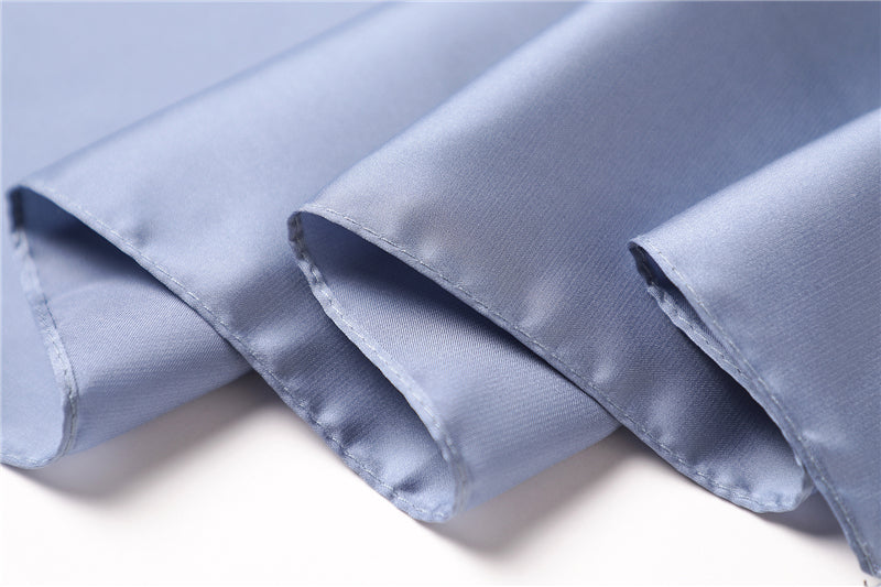 Foulard pour cheveux 50 bleu - Uni
