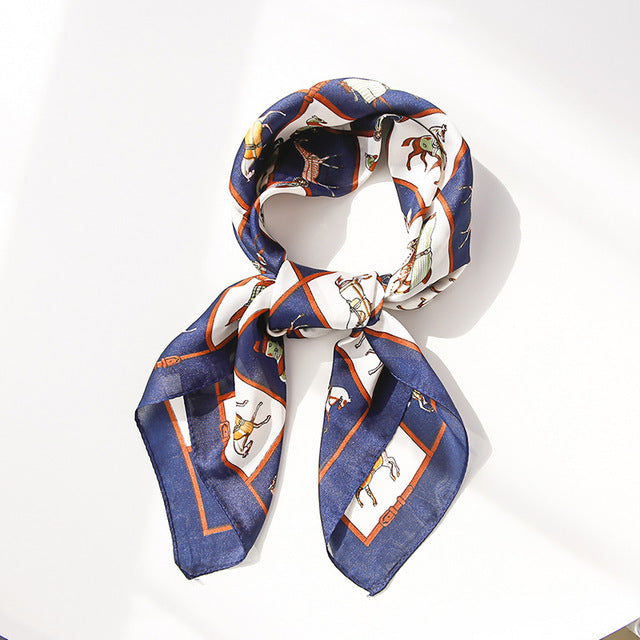 Foulard Long pour Cheveux Gala d'Équitation Marine