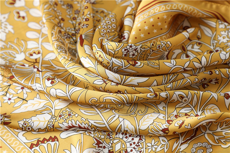Foulard pour cheveux 70 jaune - Provençal